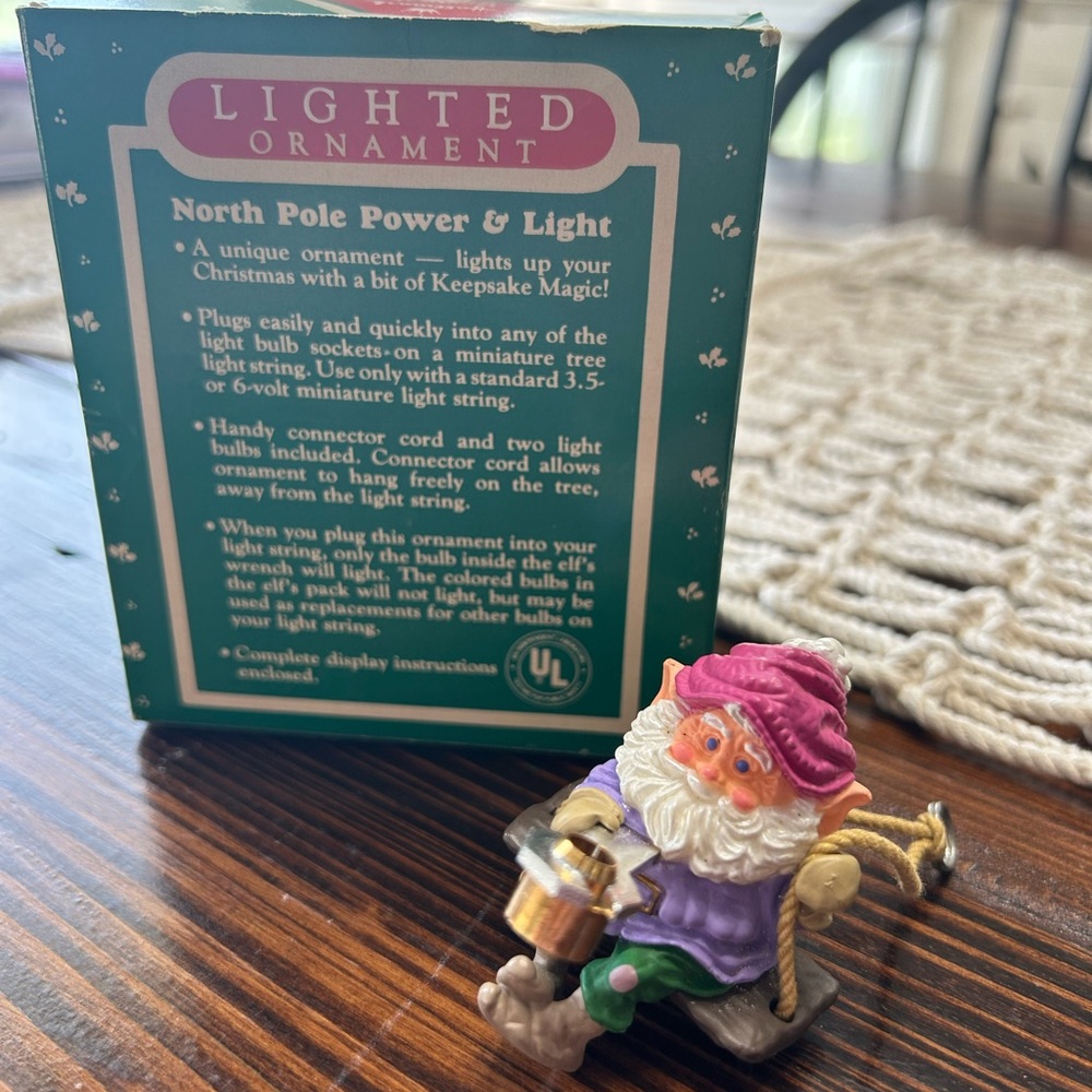 1987 Hallmark North Pole Power & Light Magic Keepsake Christmas Holiday Ornament